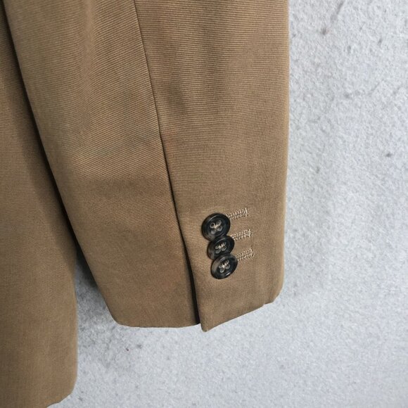 Banana Republic Men 44R  Sport Coat Blazer Three Button Brown Cotton Preppy - Picture 12 of 16